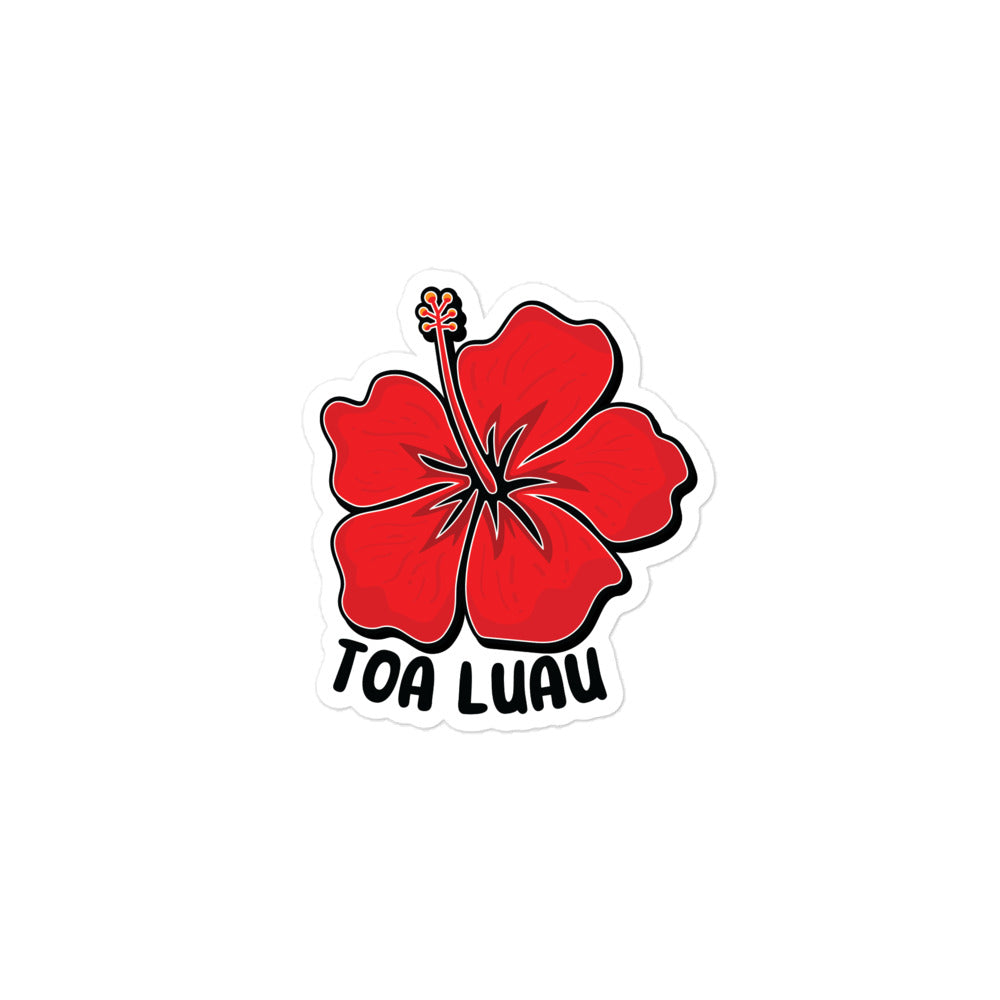Toa Luau Hibiscus Flower Vinyl Sticker