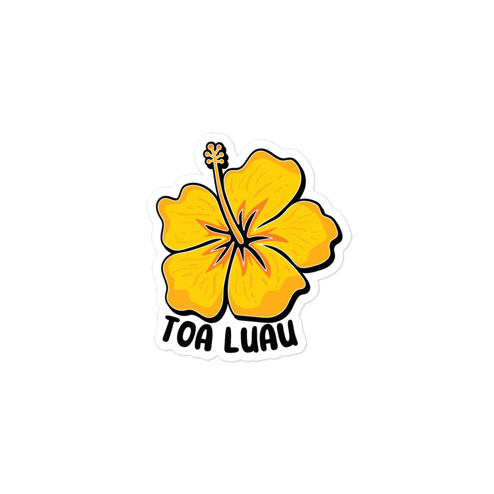 Toa Luau Yellow Hibiscus Flower Vinyl Sticker