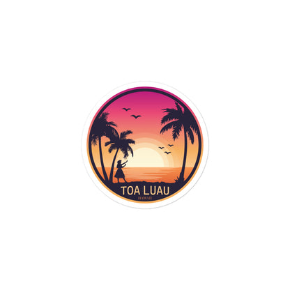 Hawaii Sunset at Toa Luau Sticker