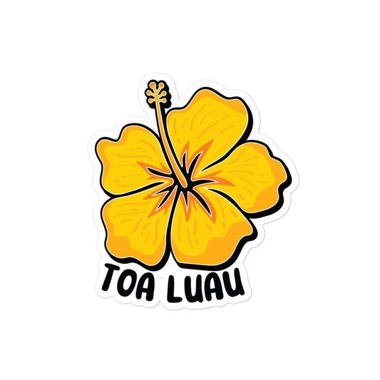 Toa Luau Yellow Hibiscus Flower Vinyl Sticker