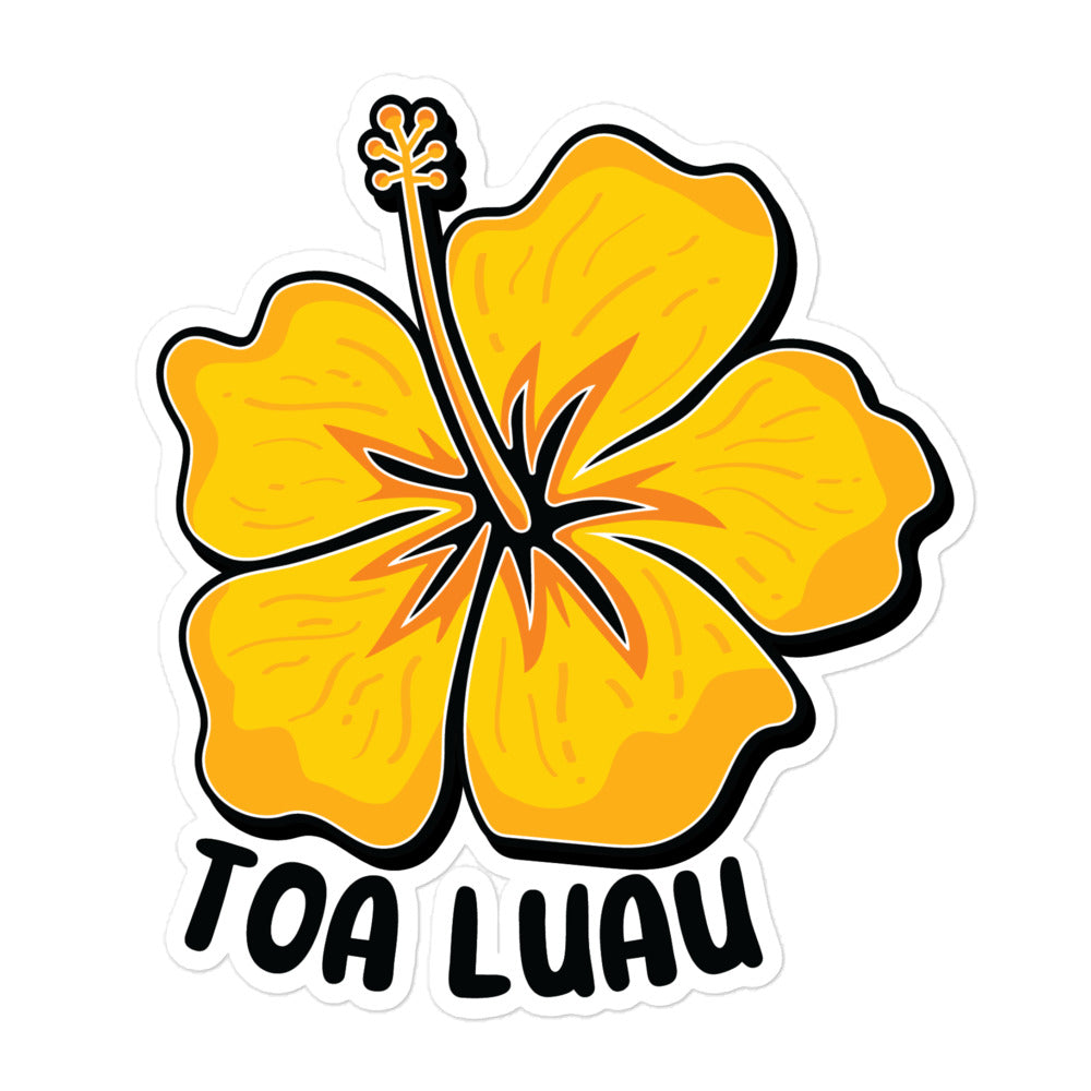 Toa Luau Yellow Hibiscus Flower Vinyl Sticker