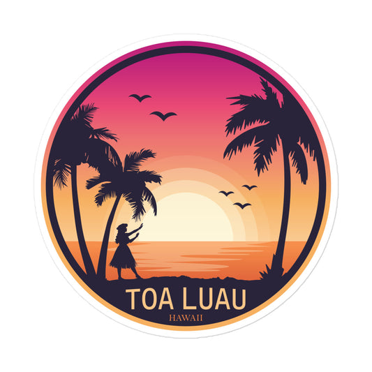 Hawaii Sunset at Toa Luau Sticker
