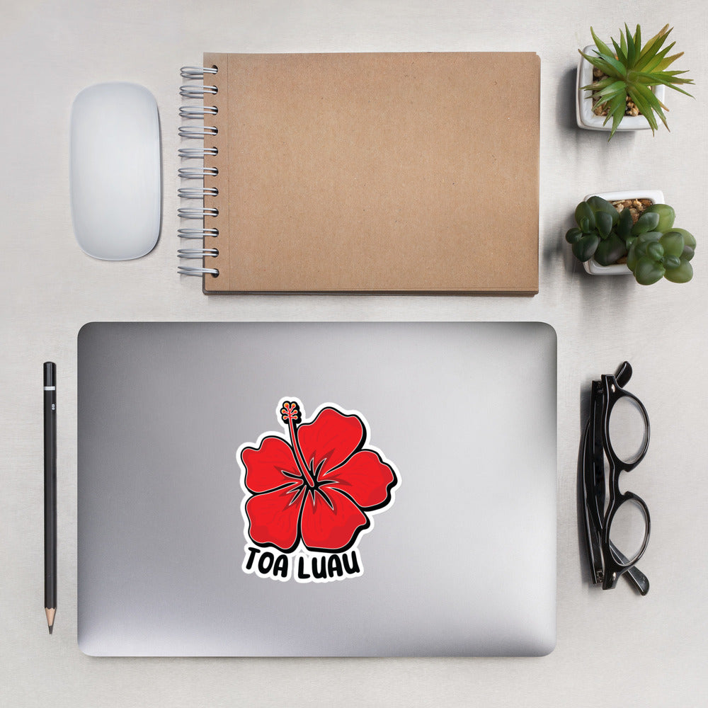 Toa Luau Hibiscus Flower Vinyl Sticker