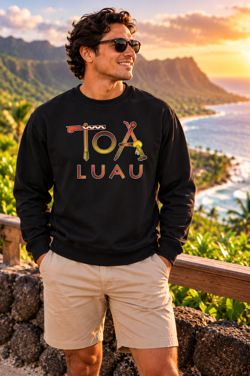 Hawaii Crewneck Sweatshirt | Classic Toa Luau Logo